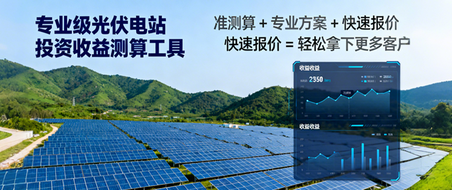 专业级光伏电站投资收益测算工具，让您的项目决策更精准
